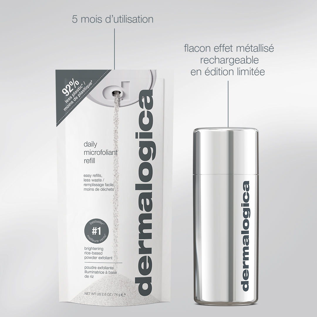 poudre exfoliante Daily Microfoliant | Exfoliant visage doux quotidien best seller