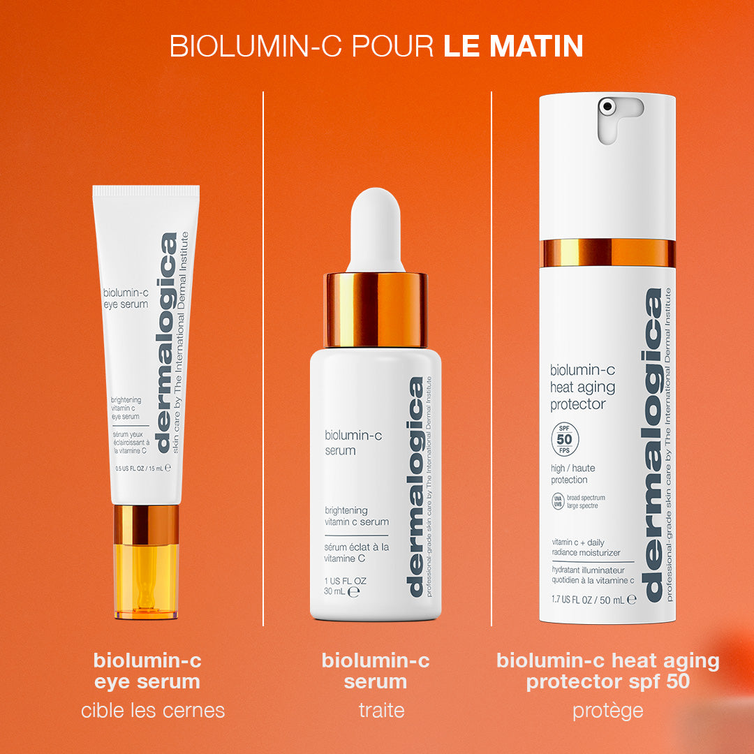 biolumin-c heat aging protector spf 50 | hydratant éclat protecteur à la vitamine c