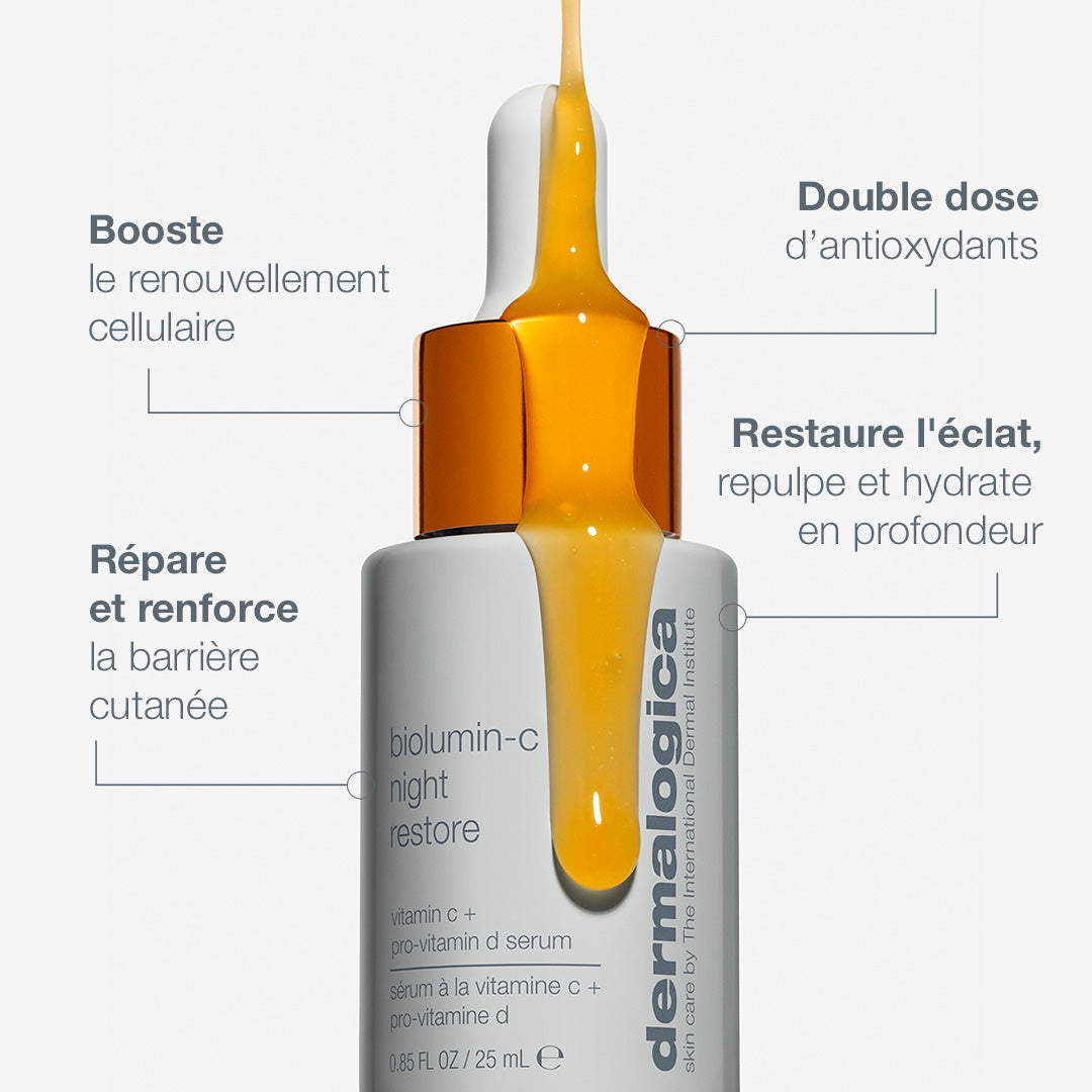 biolumin-c night restore | Sérum de nuit double antioxydant vitamine C + pro-vitamine D