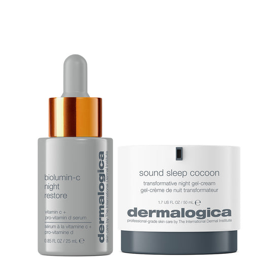 duo nuit régénérant et éclat | biolumin-c night restore et sound sleep cocoon