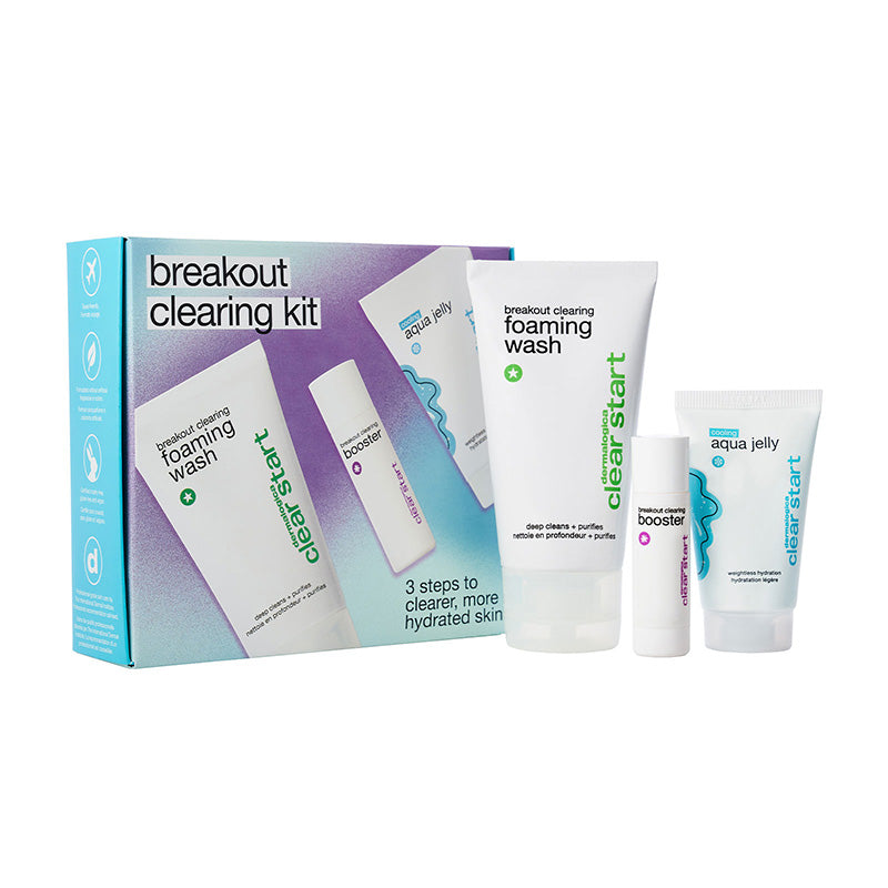 breakout clearing kit | trio anti-imperfections peaux jeunes