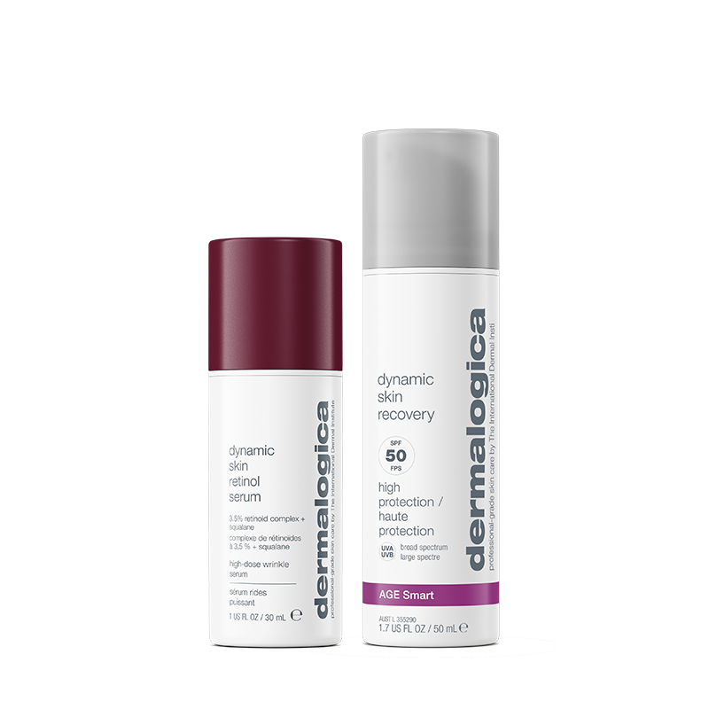 dynamic skin retinol serum + dynamic skin recovery spf50