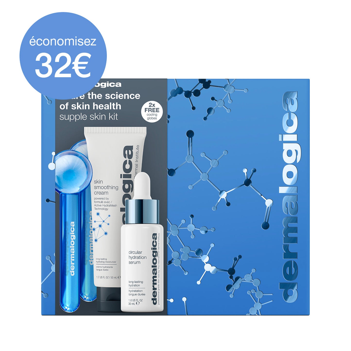 supple skin kit | coffret duo soins hydratants + globes massants