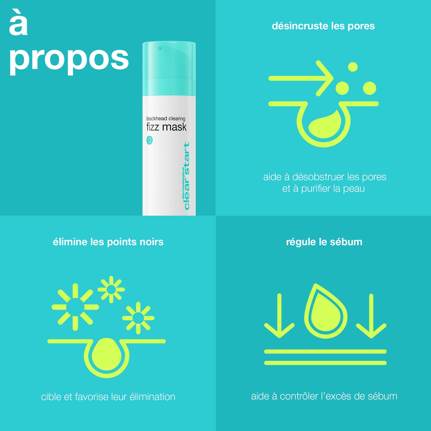 blackhead clearing fizz mask | masque pétillant anti-points noirs