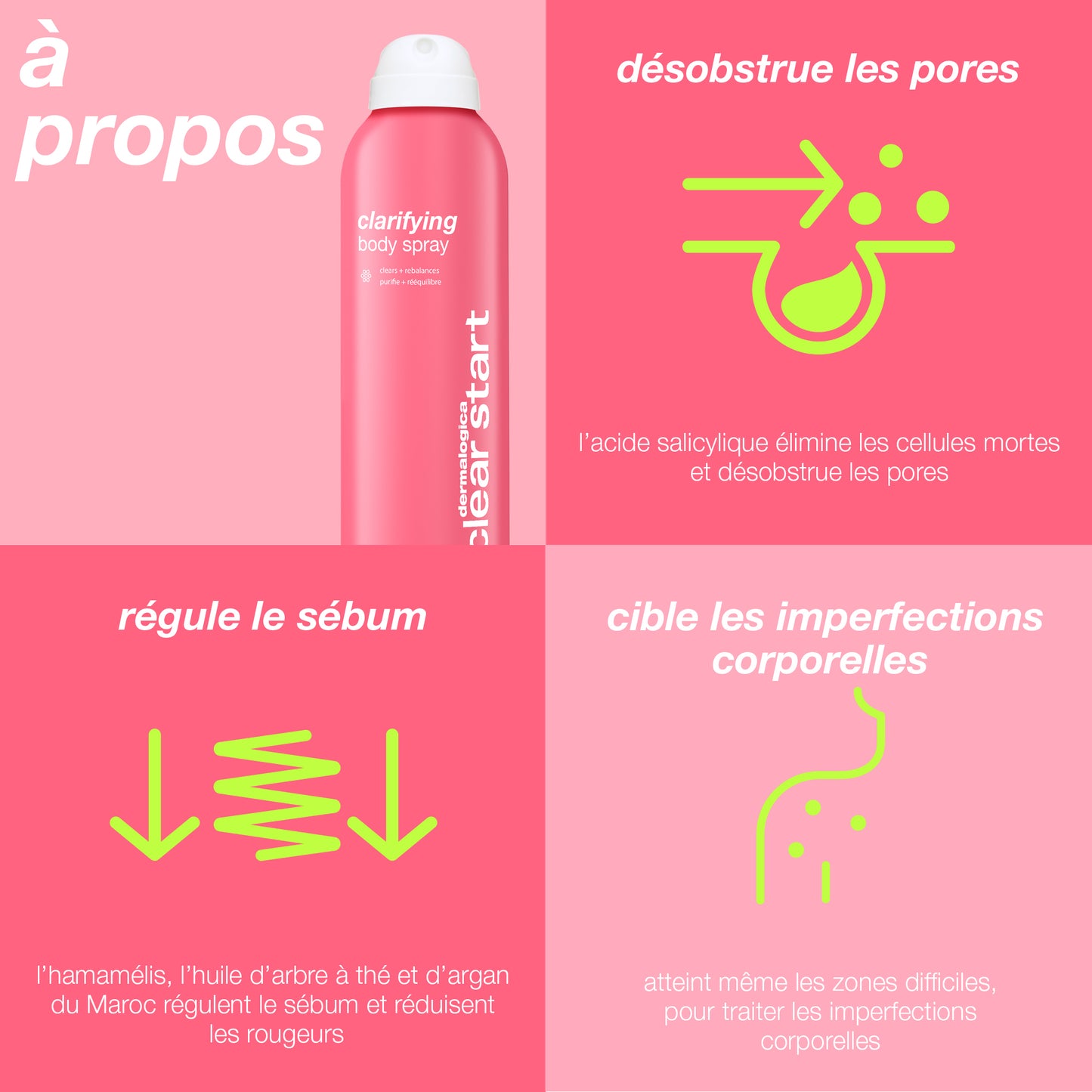 clarifying body spray | brume corporelle anti-imperfections purifiante