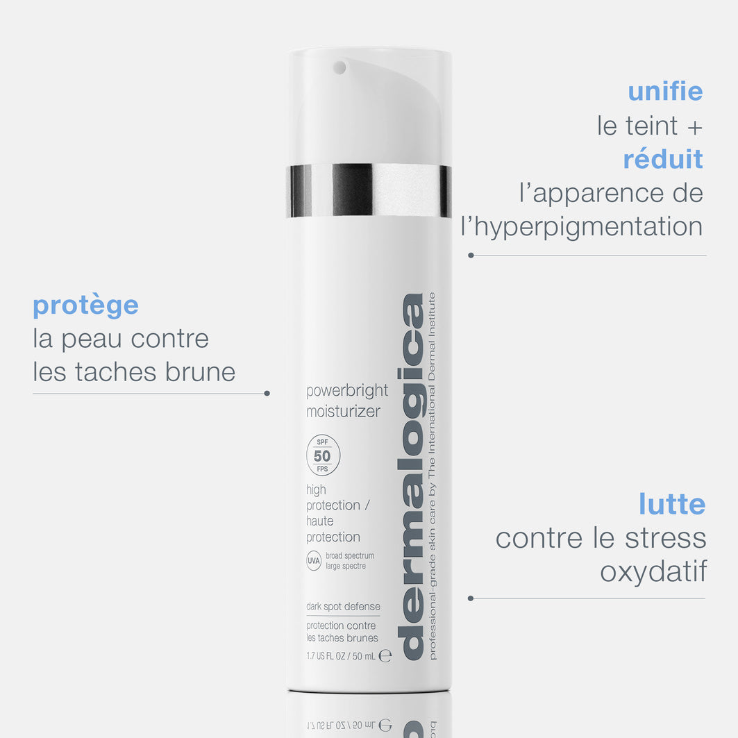 powerbright moisturizer spf 50 | hydratant anti-taches éclat SPF 50