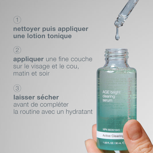 age bright clearing serum | sérum anti-imperfections à l'acide salicylique & niacinamide