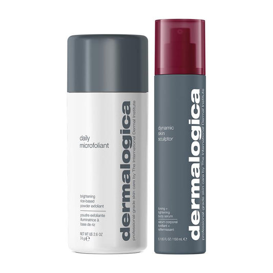 duo corps sculptant & exfoliant | dynamic skin sculptor serum + daily microfoliant