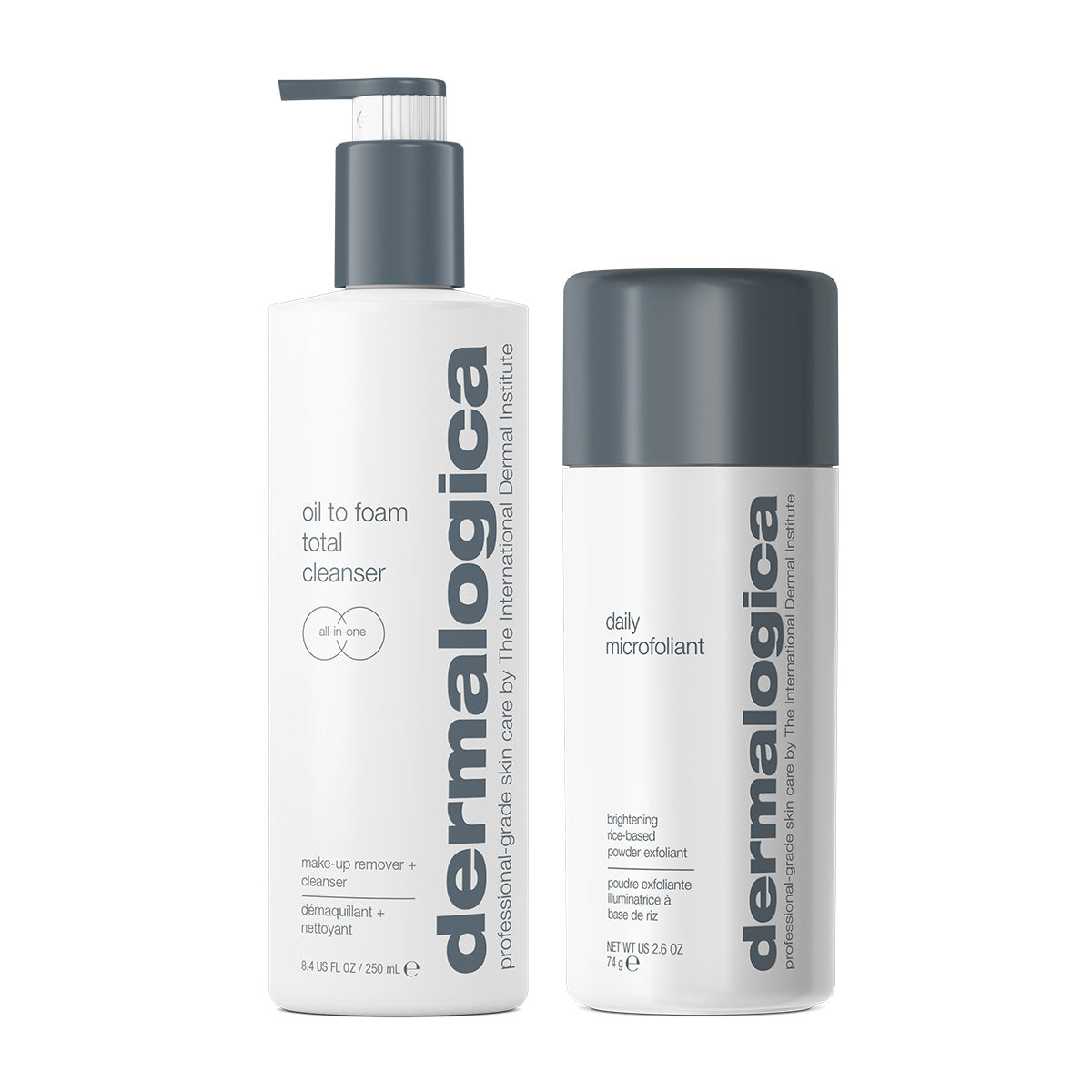 duo nettoyant huile-en-mousse et exfoliant | nettoie + illumine+ lisse