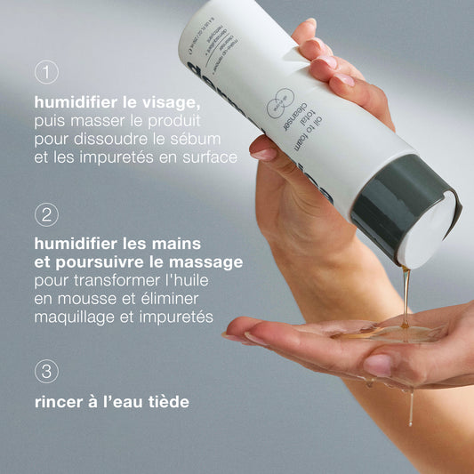 oil to foam total cleanser | démaquillant & nettoyant huile-en-mousse