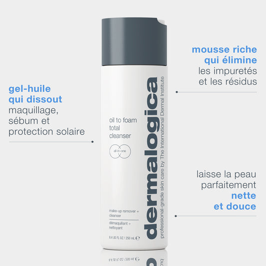 oil to foam total cleanser | démaquillant & nettoyant huile-en-mousse