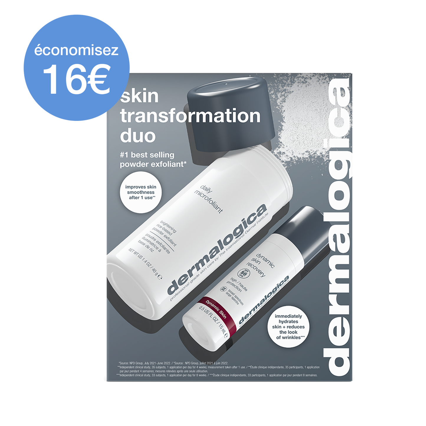 coffret skin transformation duo | duo exfoliation + protection