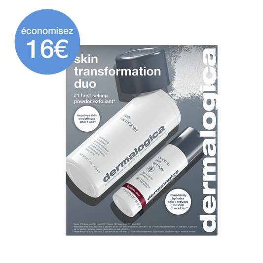 coffret skin transformation duo | duo exfoliation + protection