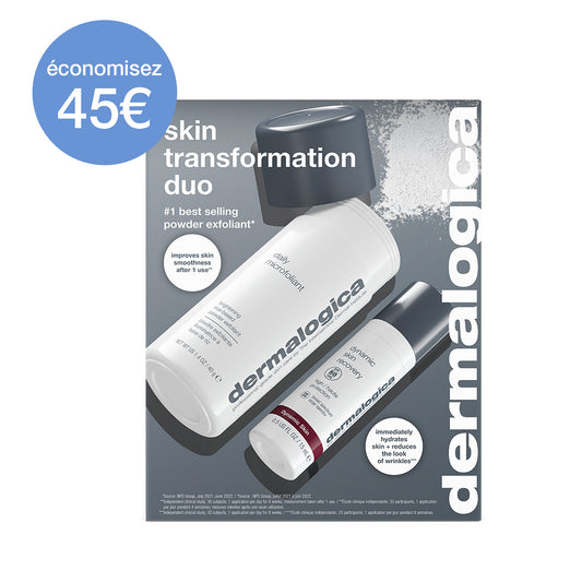 coffret skin transformation duo | duo exfoliation + protection