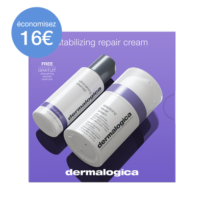 Coffret duo réparateur pour les peaux sensibles | ultracalming cleanser voyage offert