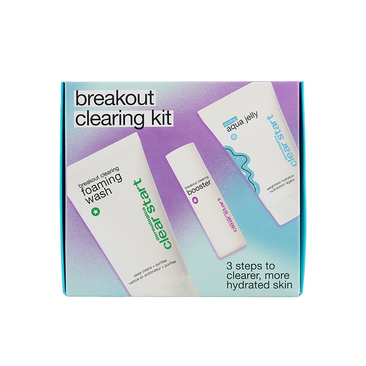 breakout clearing kit | trio anti-imperfections peaux jeunes