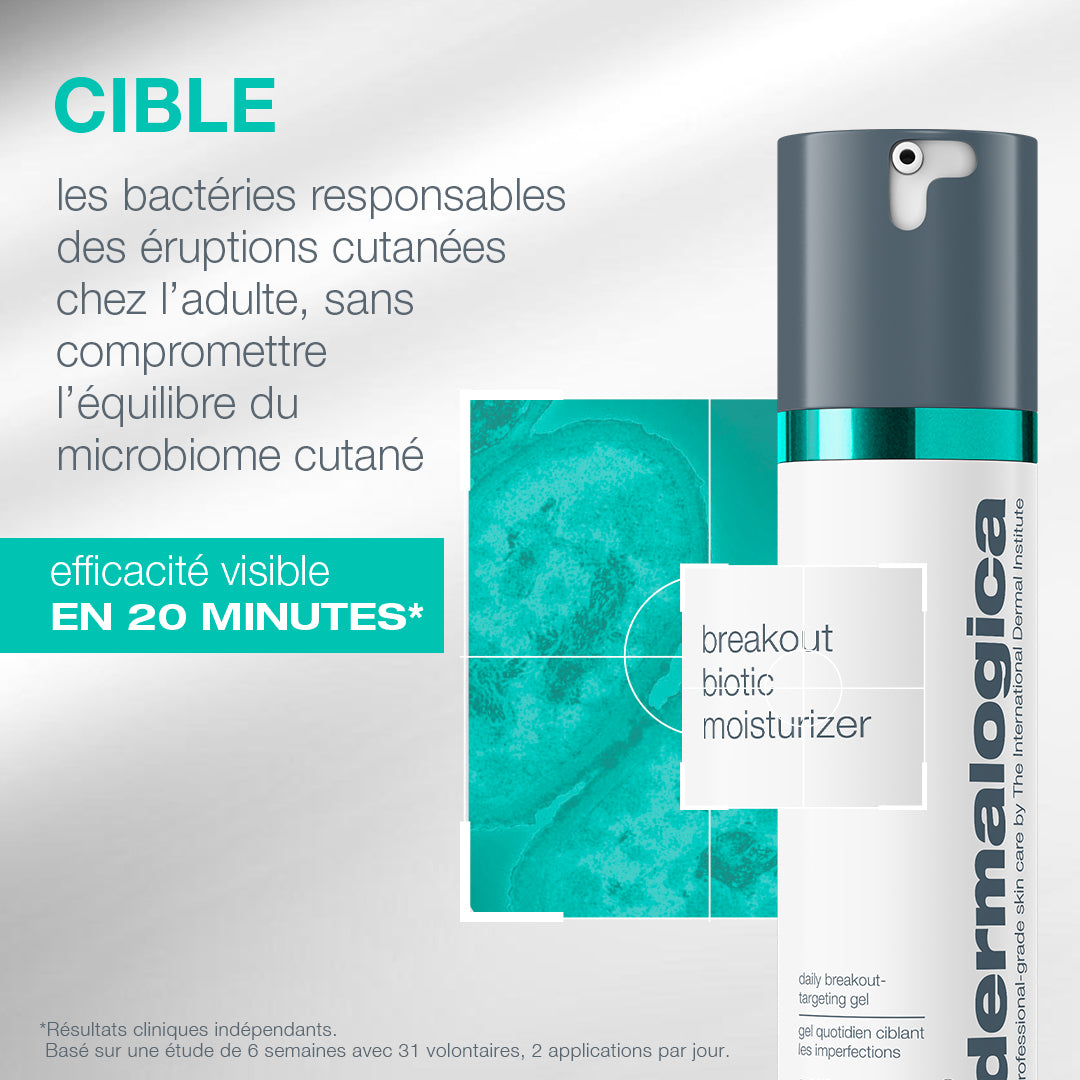 breakout biotic moisturizer | hydratant prébiotique anti-imperfections